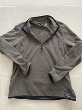 L.L. Bean 1/4 Zip Jacket Womens Large Gray Soft Brushed Fitness Fleece P... - £25.62 GBP