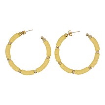 Color Shout women&#39;s &quot;girls just want to have fun&quot; hoops in Yellow - size One - £27.12 GBP