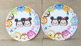 Zak Disney Tsum Tsum Mickey And Minnie Mouse Melamine Plate Set Of Two - £12.62 GBP