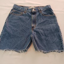 Levi's 550 Relaxed Fit Women's Blue Cotton Denim Jeans Cutting In Shorts (34×7) image 11