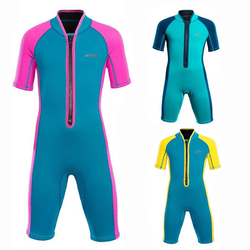 Sporting Children Shorty Wetsuit Kid Girl Surfing Scuba Diving Suits 2mm Neopren - £67.14 GBP