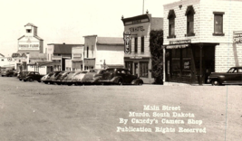 Murdo SD South Dakota Main Street View Postcard RPPC 1940 1930s FLour Mill Hotel - £27.27 GBP