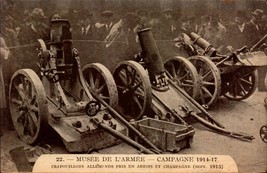 RPPC-MUSEE De L&#39;ARMEE-CHAMPAGNE 1914-17 - German Mortars Taken In Artois, BK40 - £4.67 GBP
