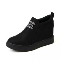Black Slip-On Wedge Sneaker Size 43 - £29.15 GBP