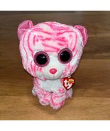 TY Beanie Boos Medium Asia Pink White Tiger Cat Plush Stuffed Animal 201... - £25.03 GBP