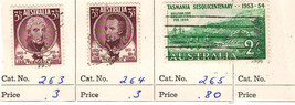 AUSTRALIA Very Fine Used Stamps hinged on list S33 - $1.29