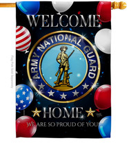 Welcome Home Army National Guard - Impressions Decorative House Flag H108631-BO - £32.78 GBP