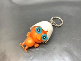 Vintage Keyring Cute Little Orange Chick Keychain Egg Hat Porte-Clés Ti Poussin - £6.44 GBP