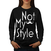 Wellcoda My Style Womens Sweatshirt, Mustaches Fashion Casual Pullover Jumper - £22.60 GBP+