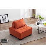 Living Room Ottoman/Lazy Chair Tufted - Orange - £169.37 GBP