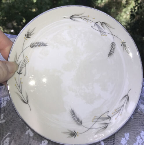 1950s Vintage 3 Plates Bread Dessert Silver Wheat Taylor Smith Taylor Taylorton Item image 5