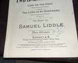 Like As The Hart &amp; The Lord Is My Shepard Sheet Music 1909 By Middle Two... - $6.93