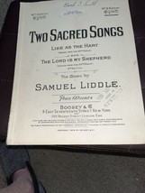 Like As The Hart &amp; The Lord Is My Shepard Sheet Music 1909 By Middle Two Songs - £5.45 GBP