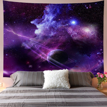 Psychedelic Tapestry Space Tapestry Purple Starry Art Print Wall Hanging NEW - £17.38 GBP