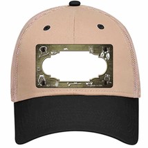Gold White Owl Scallop Oil Rubbed Novelty Khaki Mesh License Plate Hat - £22.67 GBP
