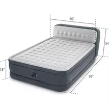Intex 64447ED Dura-Beam Queen Air Mattress with Headboard and built in A... - $79.99