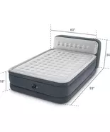 Intex 64447ED Dura-Beam Queen Air Mattress with Headboard and built in A... - $72.99