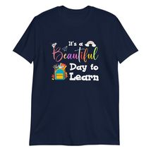 It&#39;s a Beautiful Day to Learn T-Shirt | Teacher Shirt for Women Black - £15.70 GBP+