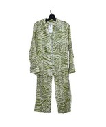 The Lazy Poet EMMA OLIVE ZEBRA Linen LONG PAJAMA SET Size Small New - $168.51 CAD