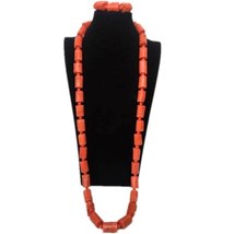 4UJewelry Genuine Coral Jewelry Set African Beads Nigerian Wedding Groom Jewelle - $579.36