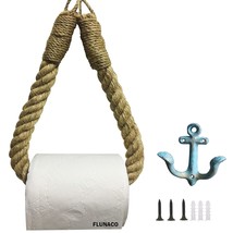 Nautical Anchor Toilet Paper Holder For Bathroom, Vintage Wall-Mounted Towel Rin - $27.99