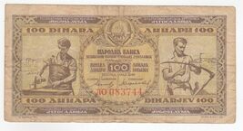 Yugoslavia, 100 Dinara, 1946, P65, VF - $39.04