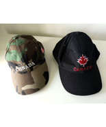 Bundle of 2 Canada Baseball Caps camo &amp; blk OS - £6.31 GBP