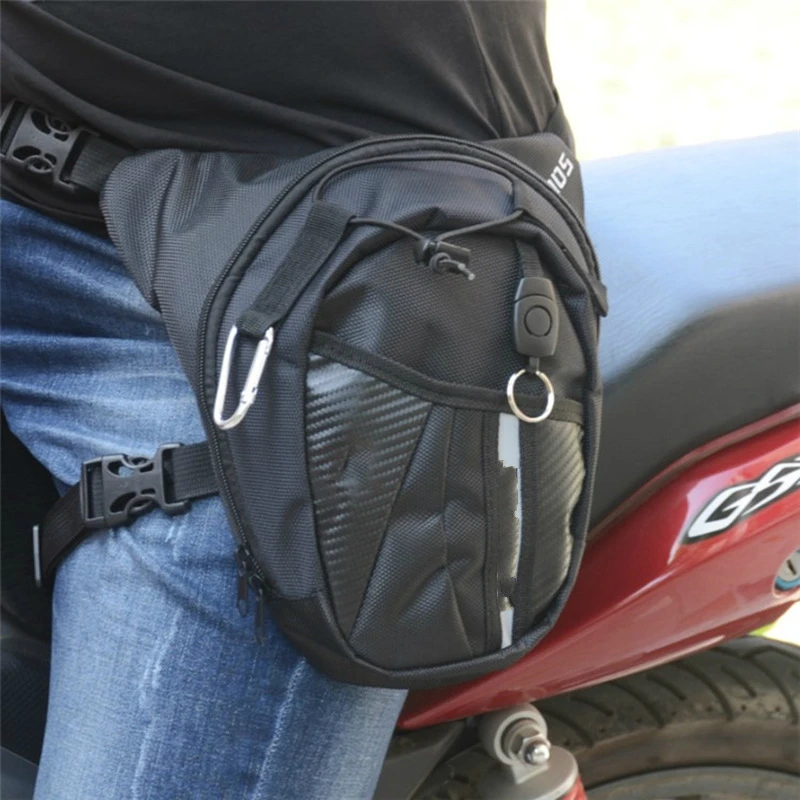 Motorcycle Bag Waterproof Waist Pack Men Fanny Thigh Canvas Belt Outdoor Bike - £15.41 GBP