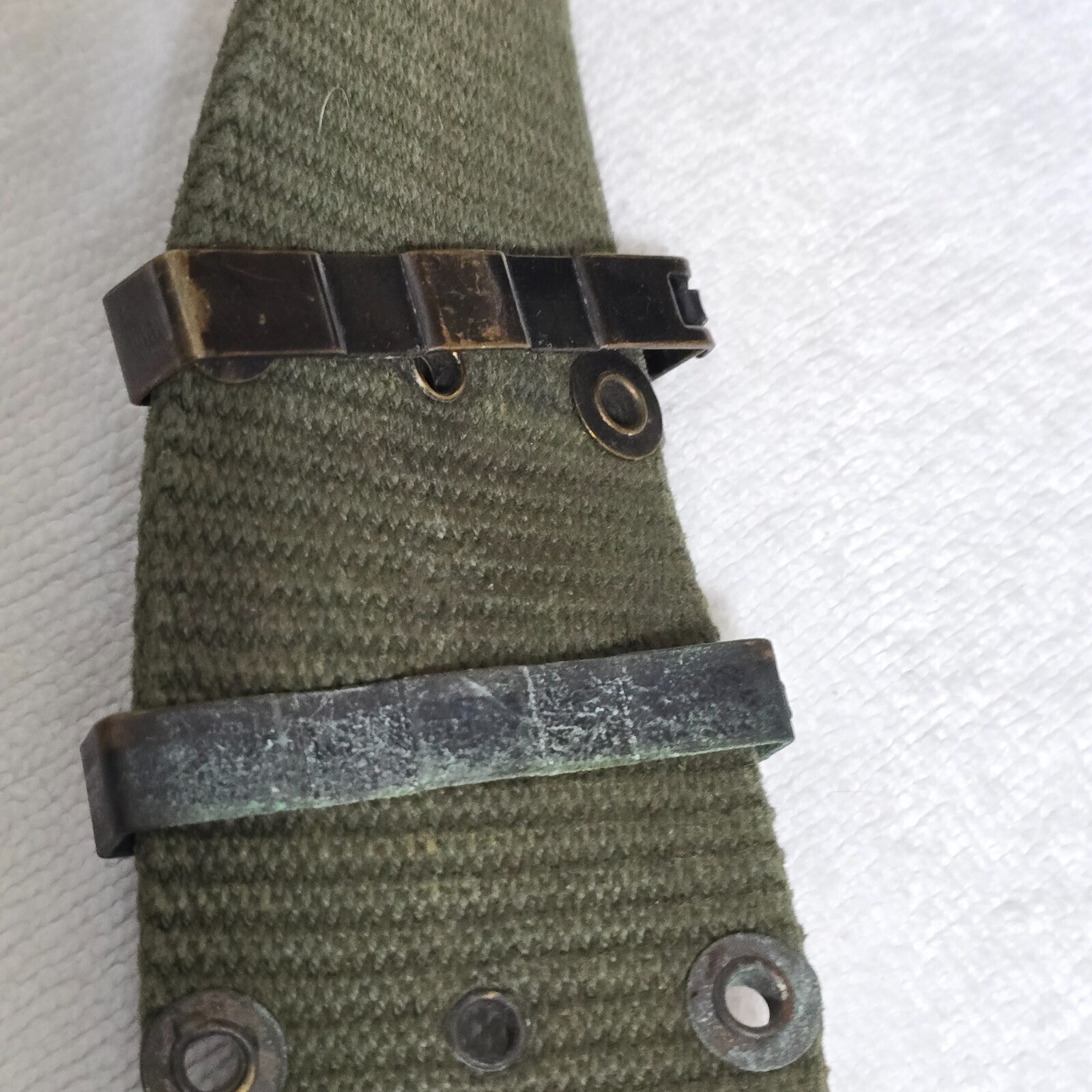 Original US Vietnam Issue M-1956 Vertical Weave LBE OD Web Belt LARGE Size 56" Item image 11