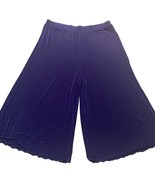 CitiKnits Cropped Gaucho Pants Wide Leg Purple Lounge Size 1X Plus Trave... - $16.24 CAD