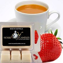 White Tea &amp; Strawberries Eco Soy Wax Candle Wax Melts Clam Packs Hand Poured - £11.19 GBP+