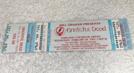 THE GRATEFUL DEAD 1991 UNUSED TICKET OAKLAND MAIL ORDER Jerry Garcia Bob... - $24.98