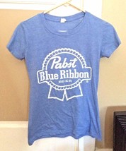 BRAND NEW Pabst Blue Ribbon PBR Beer Women&#39;s Baby Blue Heather T-Shirt M... - £15.26 GBP