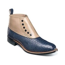 Stacy Adams Madison Spectator Spat Cap Toe Demi Boot Blue Multi 00109-460 image 7