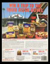 1987 Kraft Football Fixin&#39;s Rose Bowl Sweepstakes Circular Coupon Advertisement - £14.82 GBP