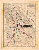 The Walking Dead Map To Terminus (COLOR) Flyer/Poster Prop/Replica Georgia - $3.05