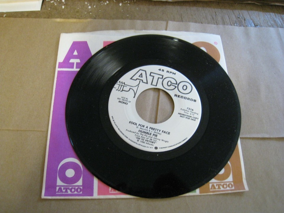Humble Pie Promo 45 Record Fool For A Pretty Face - $13.49