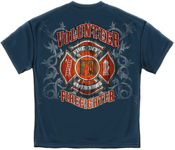 FIRE DEPARTMENT FADED PLANKS- BLUE- T-SHIRT  - £18.18 GBP+
