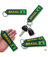 Brazil Flag Embroidery Tag Keychain Gift For Brazilian, Keyring For Car ... - $20.72 CAD