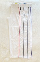 Rawlings White Semi Relaxed Baseball Pant Red Navy Royal Black Piping Mens Sizes - $11.25