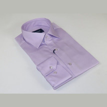 Men 100% Sateen Cotton Shirt Manschett Quesste Turkey Slim Fit 4010-06 Lilac image 4