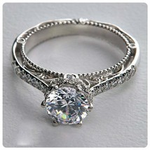 Engagement Ring 2.35Ct Round Cut Simulated Diamond Solid 14K White Gold ... - $248.76