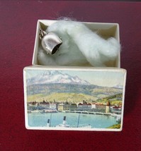 Swiss Cow Bell Sterling Silver Charm Pendant with Souvenir Box, Vintage ... - $37.62