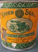 Early 1900s Carriage Buggy Automobile Paint Can Carpenter-Morton CAR GRA... - $29.99