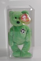 TY 1999 Beanie Baby 8&quot; Kicks the Bear Plush w/Tags &amp; Case - £15.85 GBP