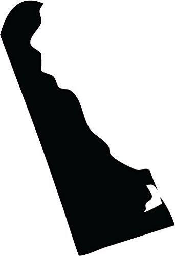 Picniva black Delaware DE map removable Vinyl Wall Decal Home Dicor 3 in... - $3.91