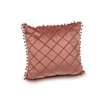 Pink Rose Velvet Texture Deluxe Decorative Cushions Throw Pillow 2 Pcs (18”x18”) - £61.91 GBP