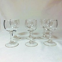 Vintage Demi Small Wine Glasses Liqueur Cordial Sherry 6 Set Cocktail Crystal 5&quot; - £57.32 GBP