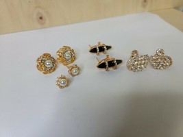 4 sets of  Faux Gold  Pierced Earrings New     31 - £10.90 GBP