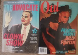 The Advocate &amp; Out Magazine Combo March/April 2023 - The Clown Show/Billy Porter - £13.54 GBP